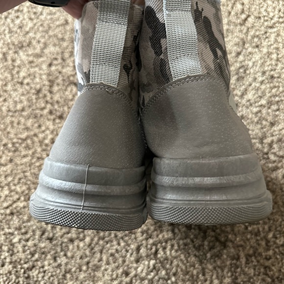 Men’s Combat Camo Boot Size 8.5 Non-Slip Wear-Resistant Gray Lace Up - Picture 4 of 8